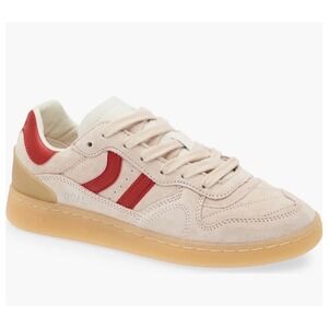 Coolway Goal Suede Sneakers Beige Red Gum Sole Low Top Trainers Womens Sz 7 NEW